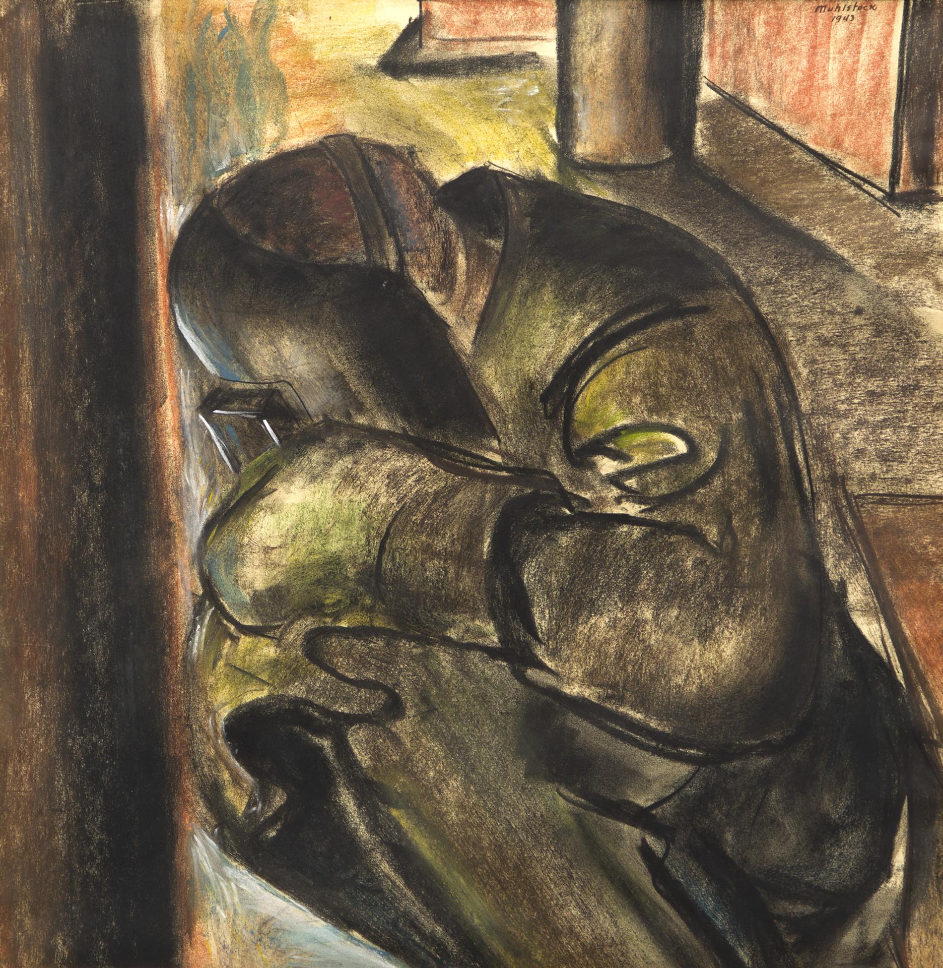 Louis Muhlstock (1904-2001) - Sans titre / Untitled (Steel Worker), 1943