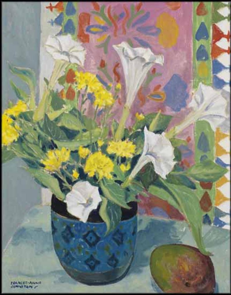 Frances Anne Johnston (1910-1987) - Moon Flowers, Mums and Mango