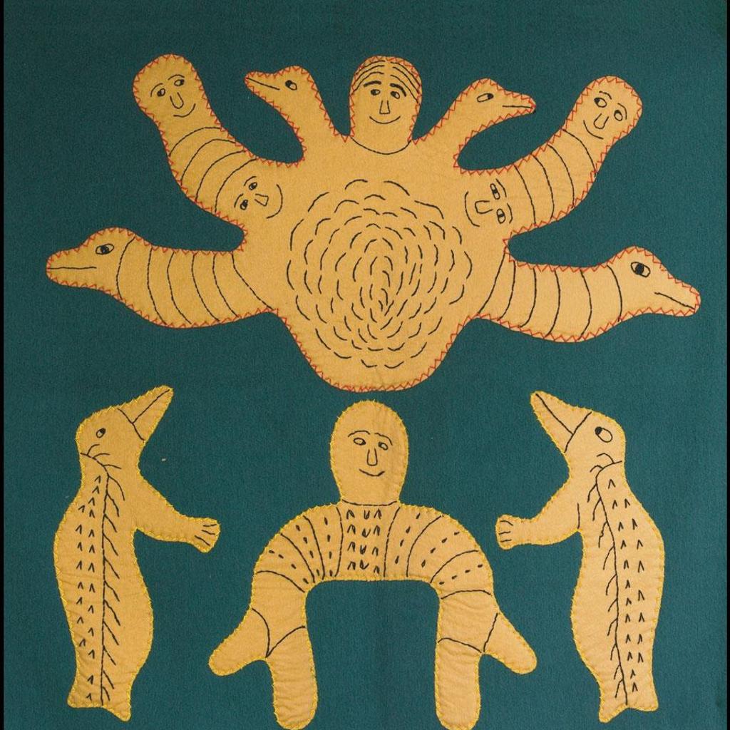 Irene Avaalaaquiaq Tiktaalaaq (1941) - Spirit Cloud And Dancers