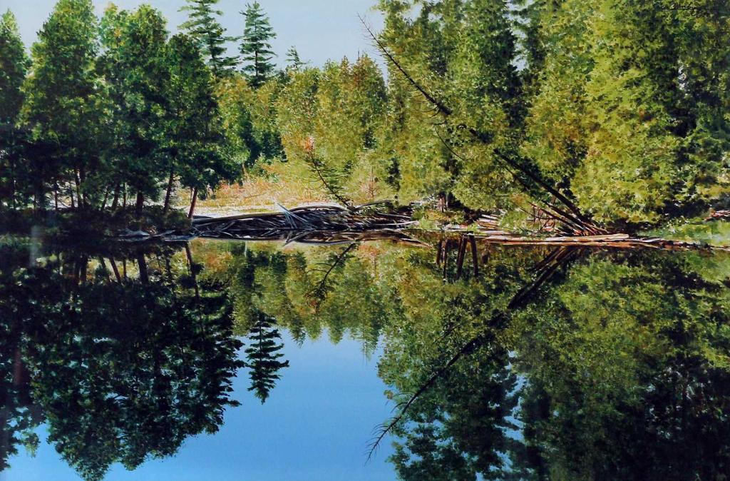 Kenneth (Ken) Edison Danby (1940-2007) - Pond Reflections; 1997