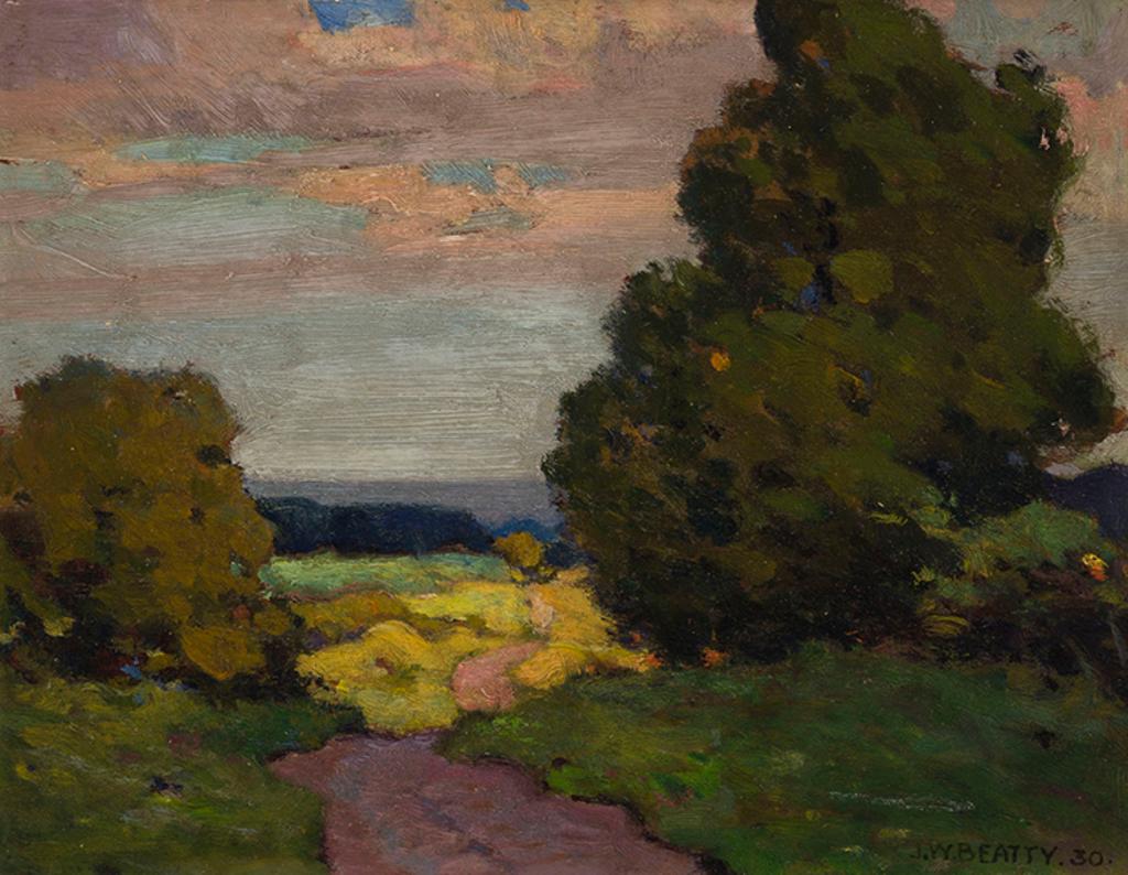 John William (J.W.) Beatty (1869-1941) - Trees and Sunset