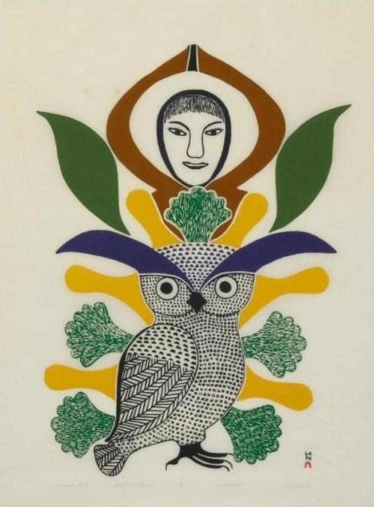 Kenojuak Ashevak (1927-2013) - Summer Owl (1975)