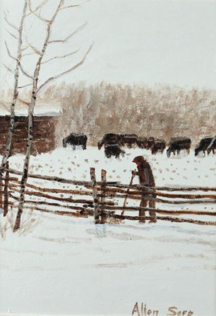 Allen Fredrick Sapp (1929-2015) - Feeding The Cows
