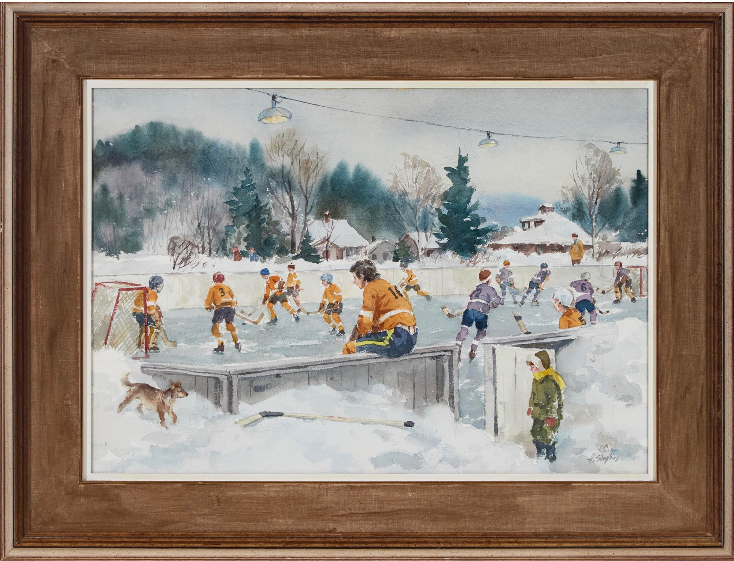 Henry John Simpkins (1906-1995) - Prelude To The Game, Morin Heights, Que.