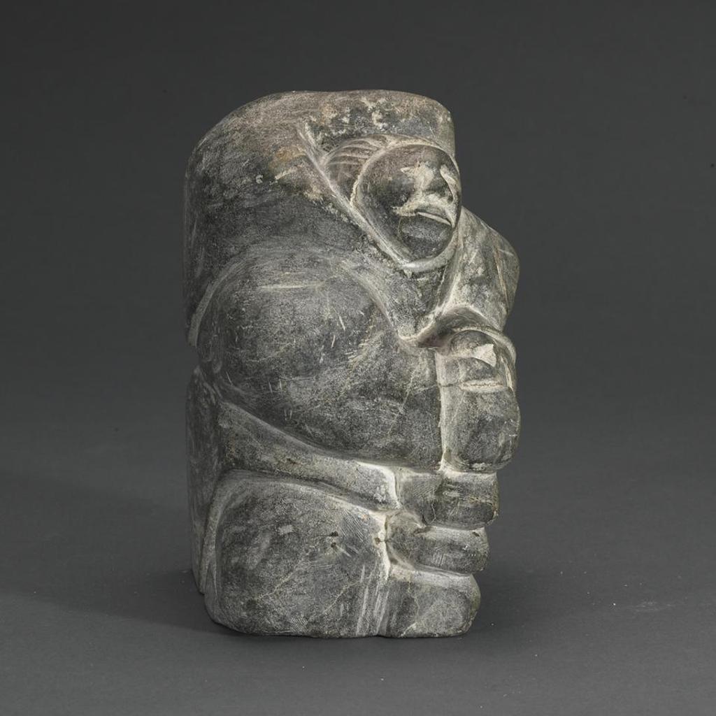 Paul Toolooktook (1947-2003) - Woman Building Inukshuk