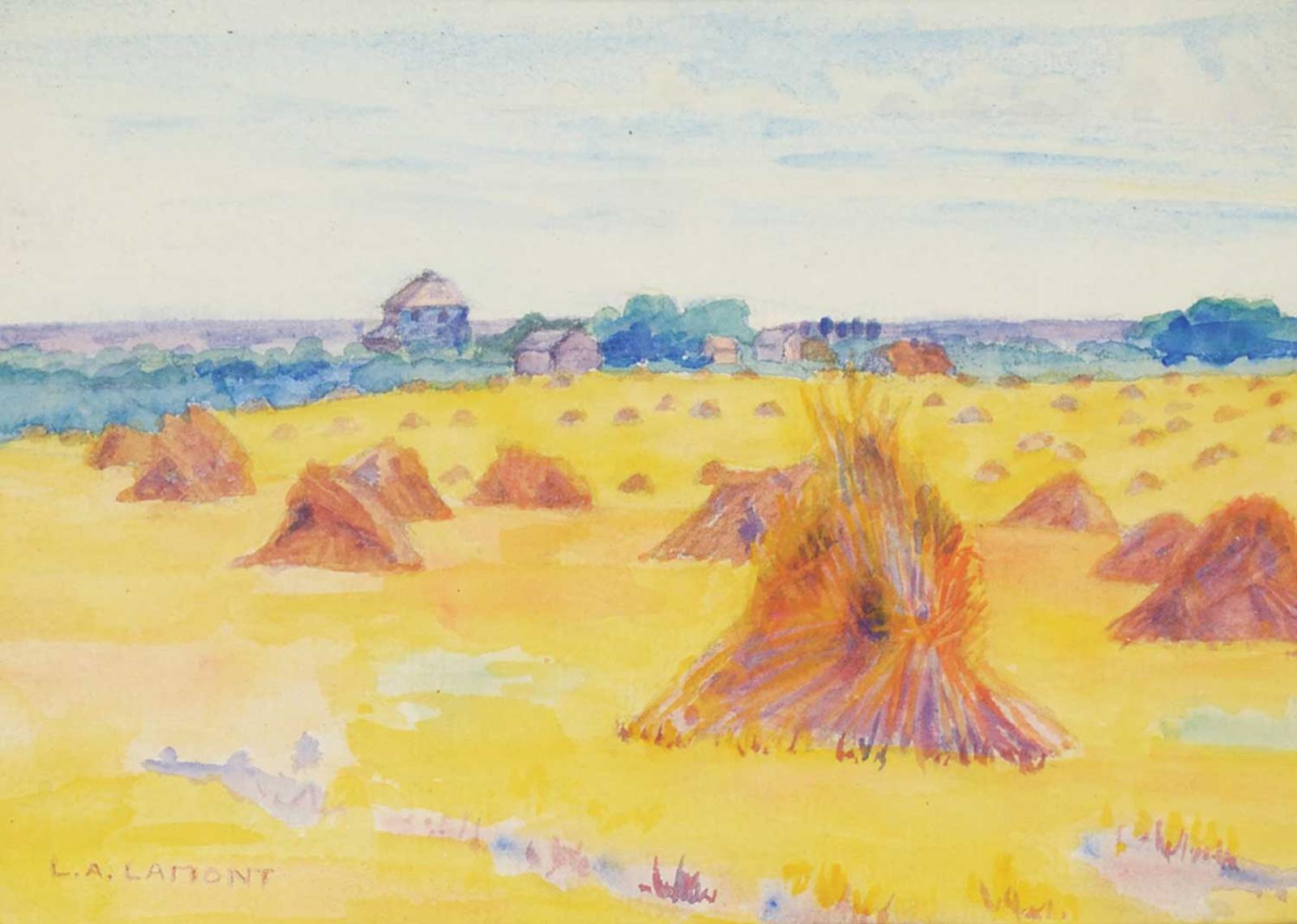 Laura A. Lamont (1880-1970) - Untitled - Stooks