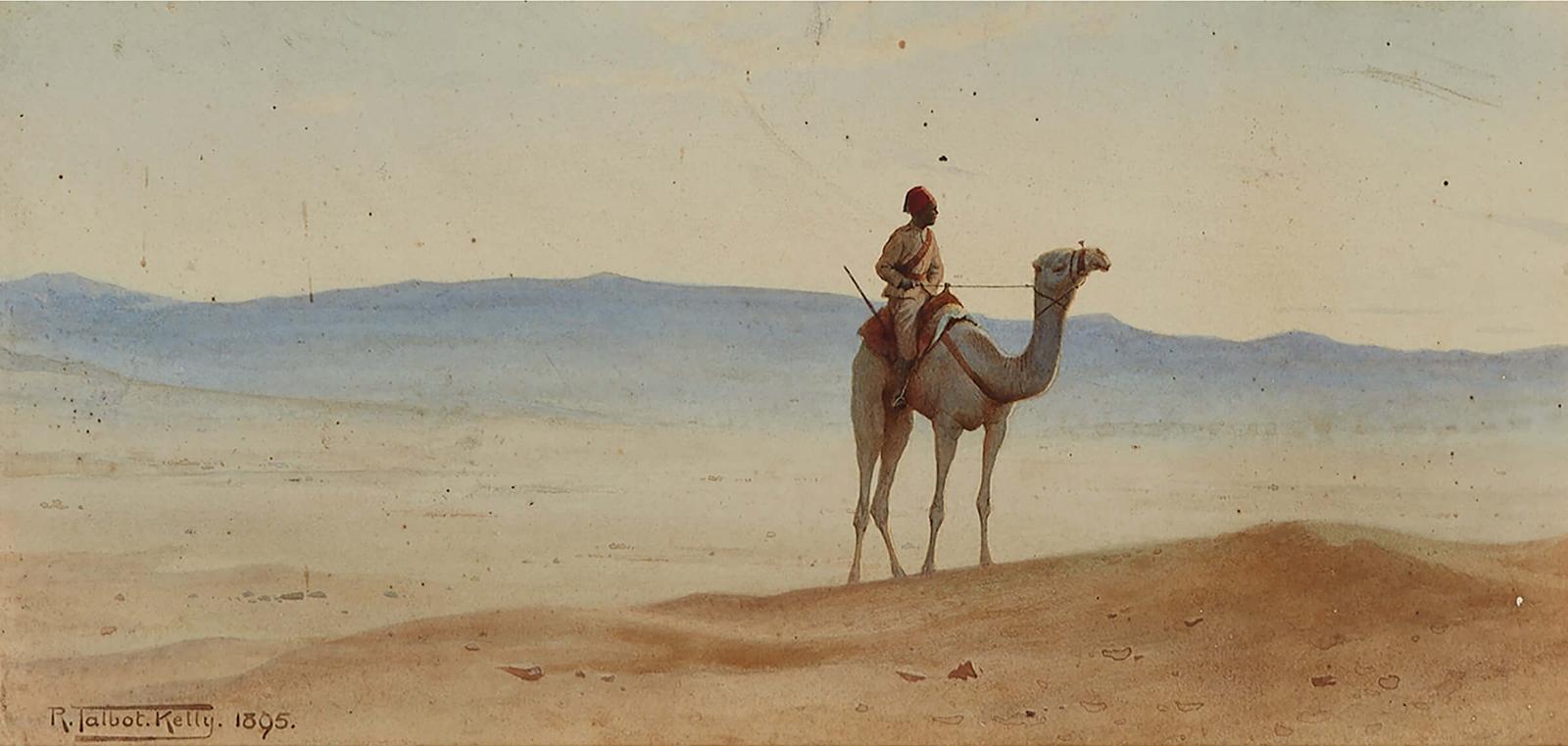 Robert George Talbot Kelly (1956-1934) - Bedouin Scout In The Desert, 1895