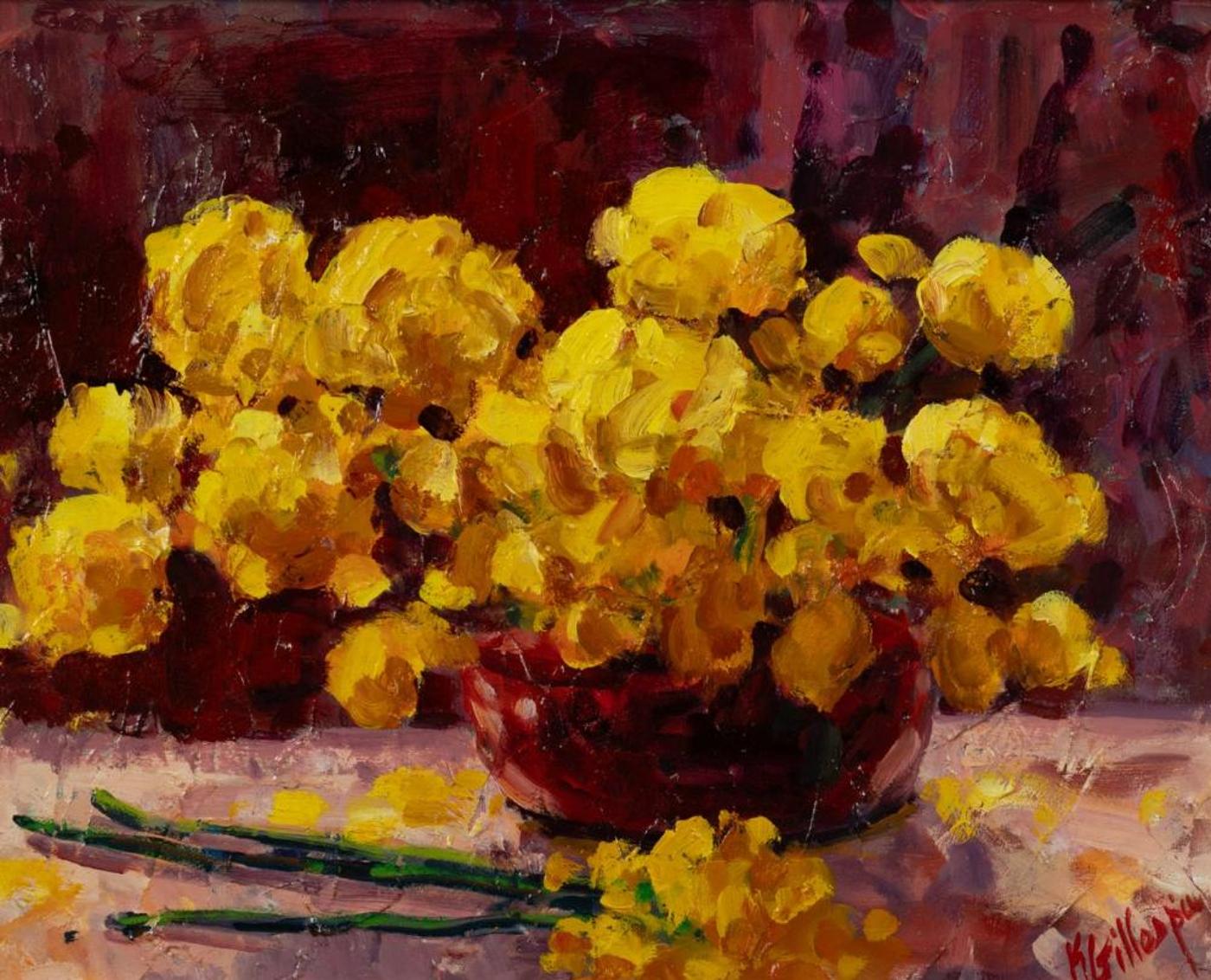 Ken Gillespie (1948) - Yellow Flowers Bouquet