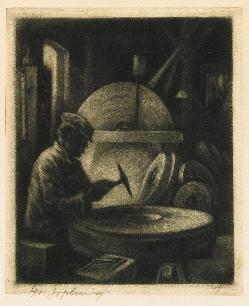 Frederick Waistell Jopling (1860-1945) - Old Mill Stone Dresser
