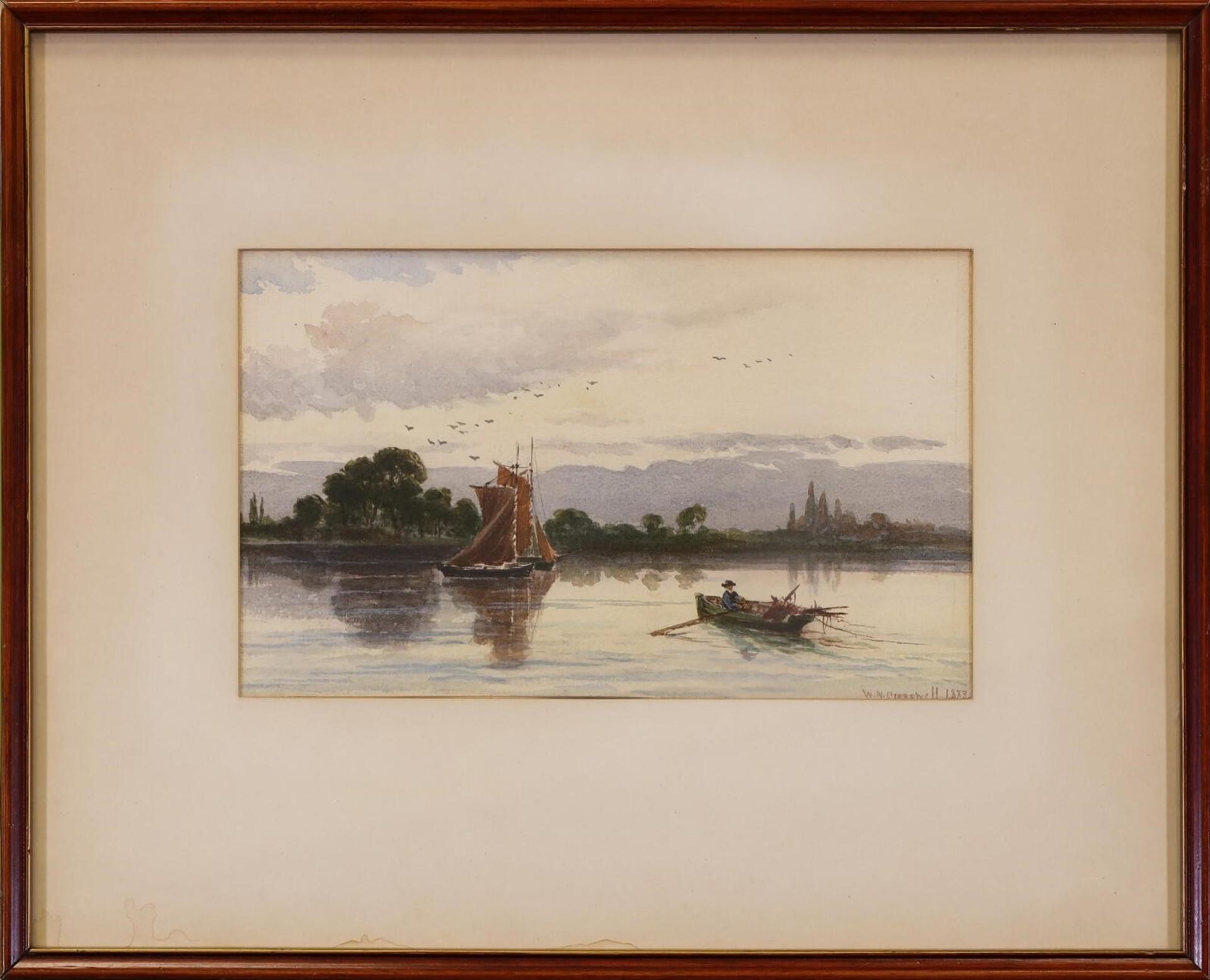 William Nicoll Cresswell (1822-1888) - Untitled, Rowing Home; 1883