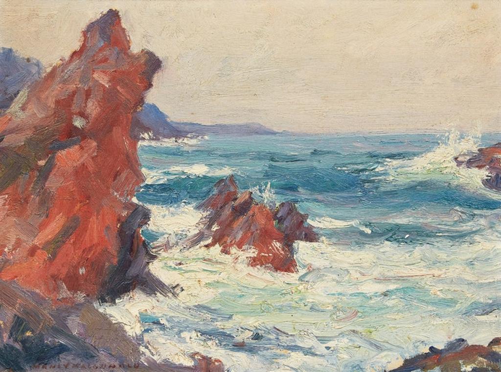 Manly Edward MacDonald (1889-1971) - Waves and Rocky Shore