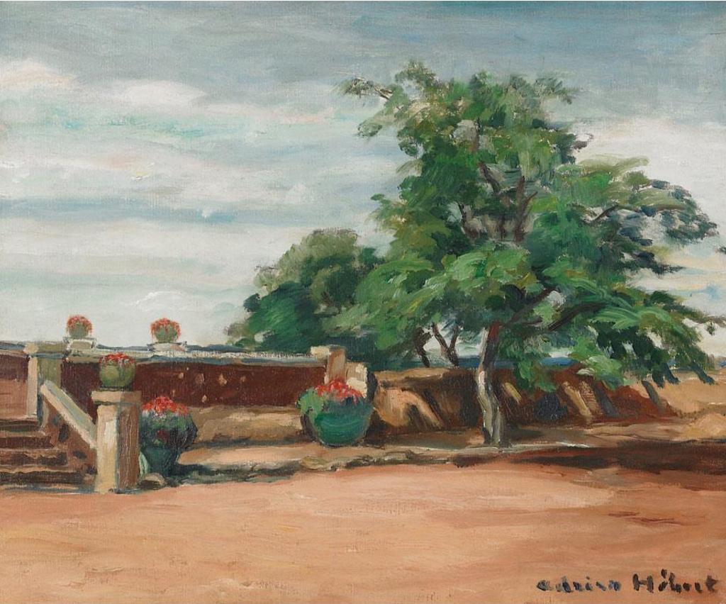 Adrien Hébert (1890-1967) - Courtyard Steps, Summer