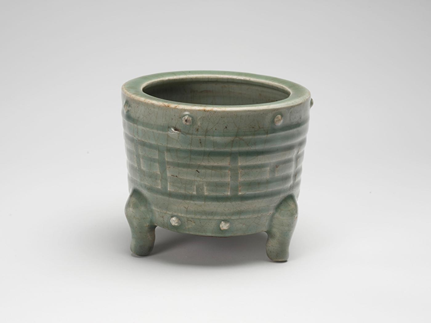 Chinese Art - A Chinese Zhejiang Celadon 'Trigram' Censer, Ming Dynasty 16th/17th Century