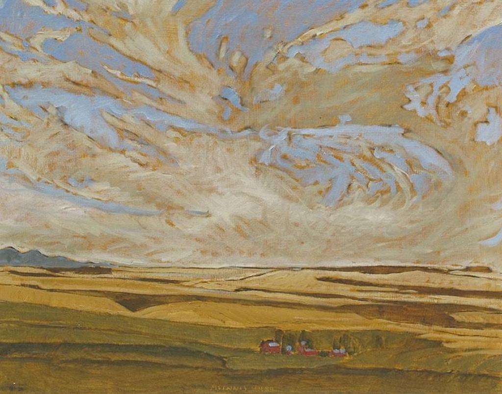 Robert F.M. McInnis (1942) - Sky Swirling Over Hills, South Of High River Alta.; 1984