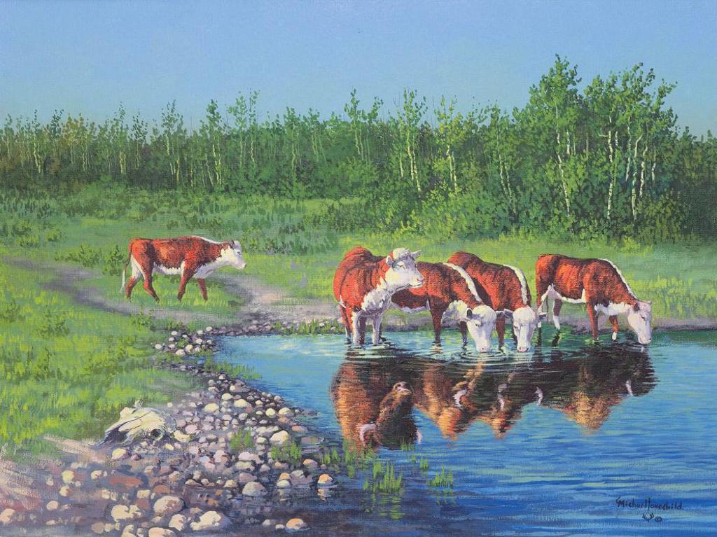 Michael Lonechild (1955) - The Watering Hole