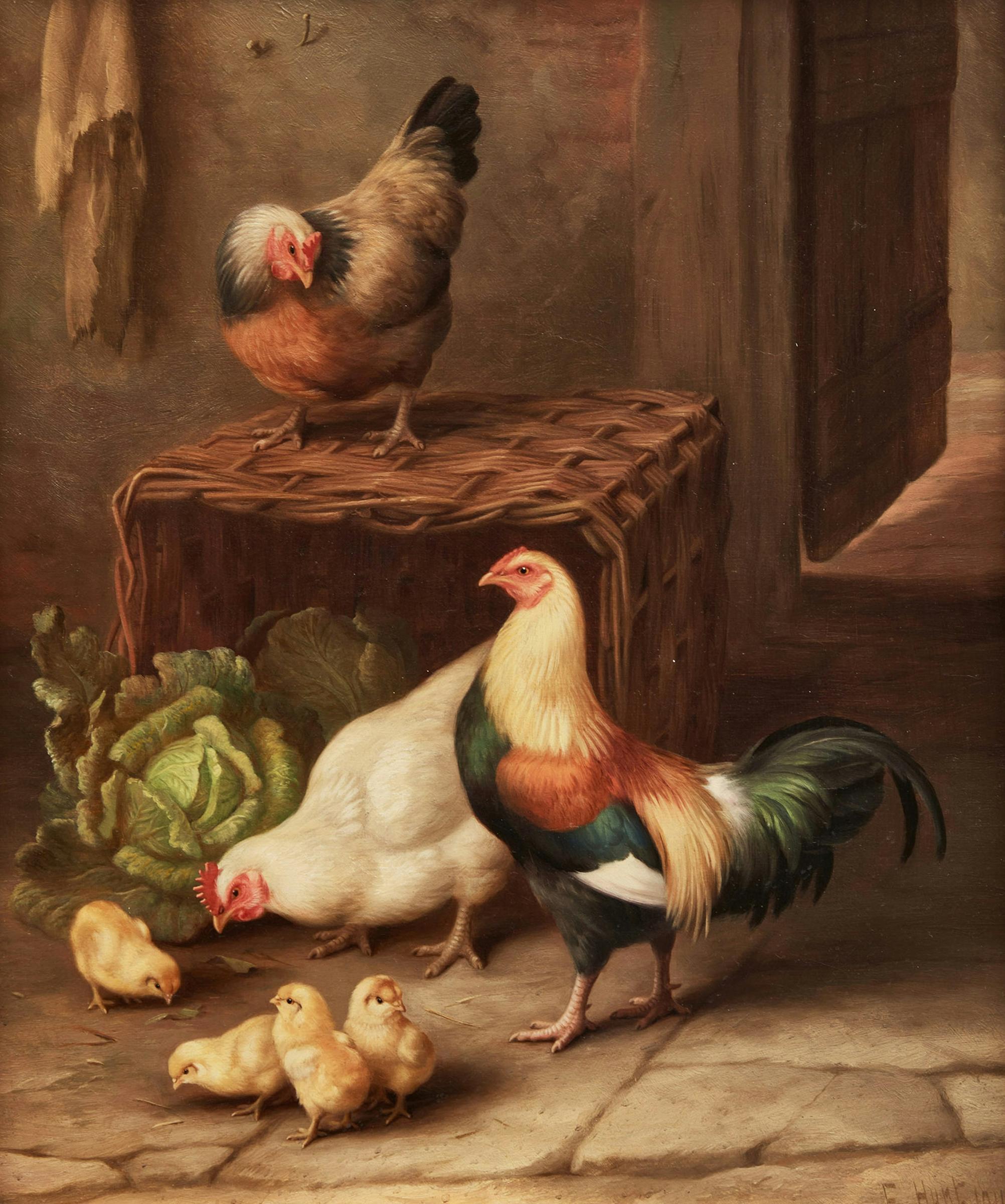 Edgar Hunt (1876-1953) - Chickens
