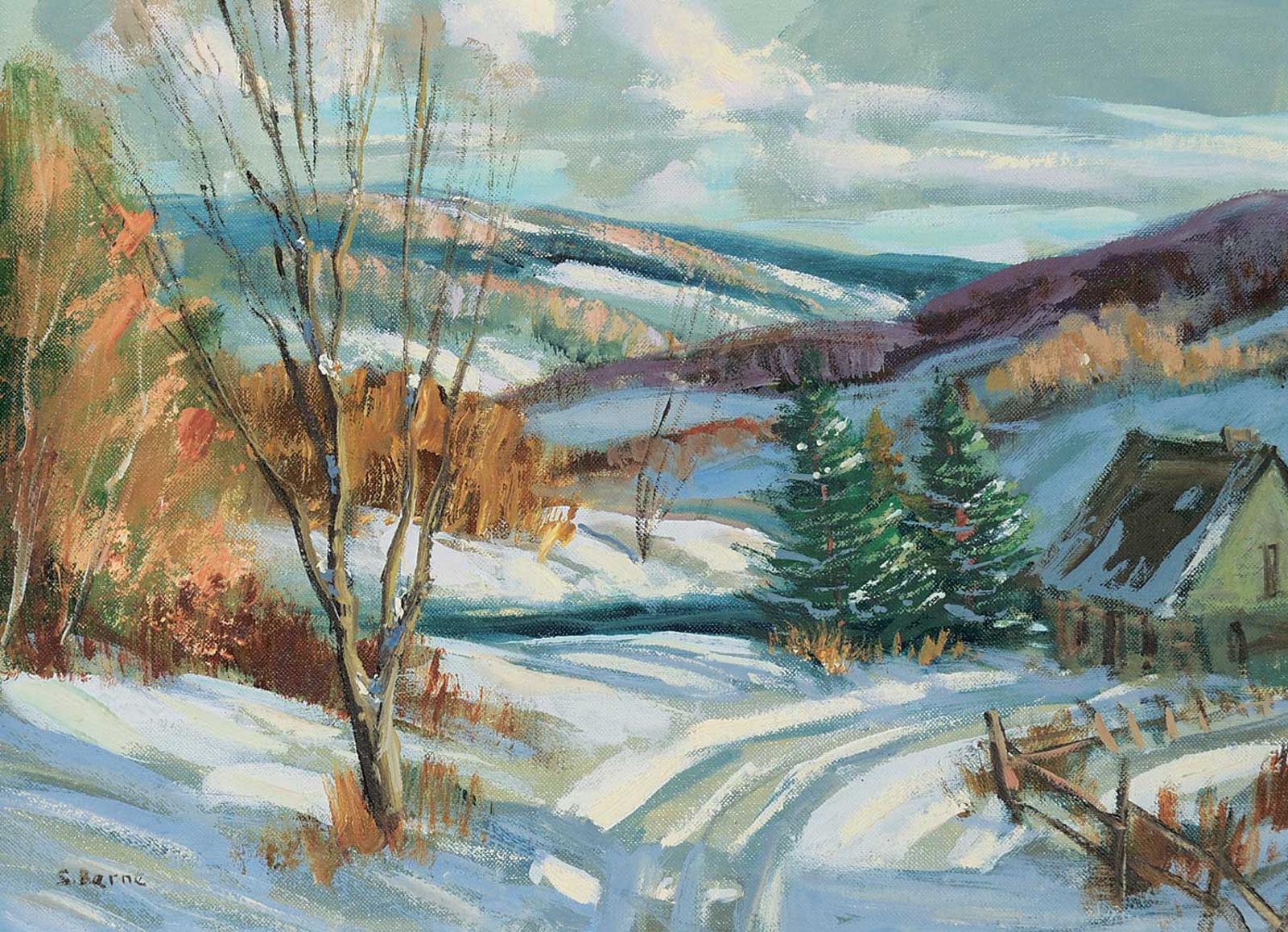 Sydney Martin Berne (1921-2013) - Untitled - Road to the Farm in Winter