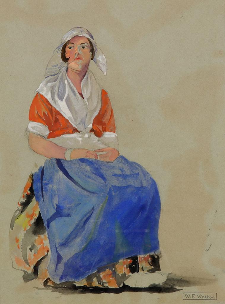William Percival (W.P.) Weston (1879-1967) - Portrait of a Seated Dutch Woman