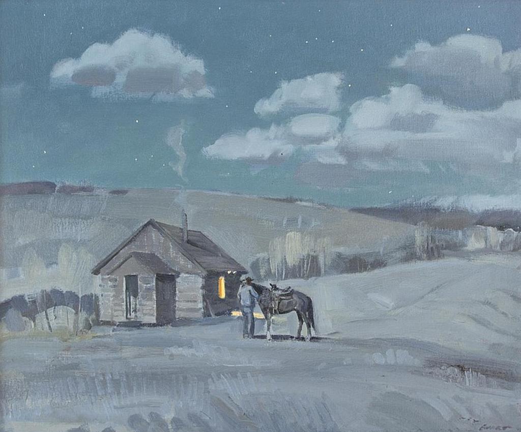 Peter Maxwell Ewart (1918-2001) - Moonlight Night - Near Lac La Hache