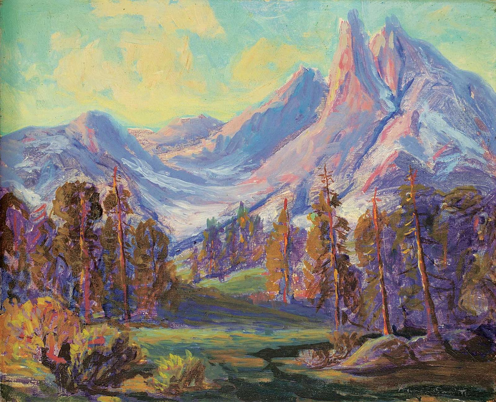 Cora A. Smith - Untitled - The Mountains in the Morning
