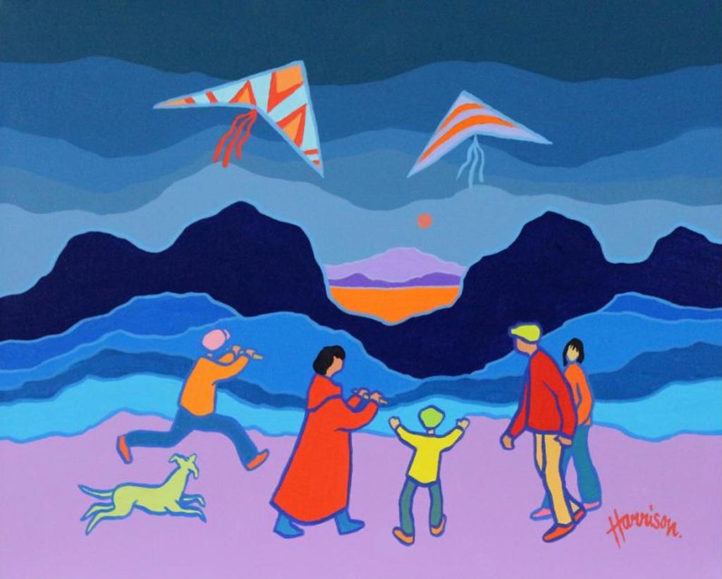 Ted Harrison (1926-2015) - Dancing Kites; 1993
