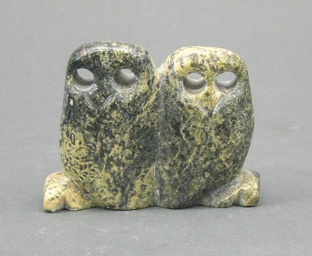 Sita Sharky (1947) - Two green stone owls, conjoined
