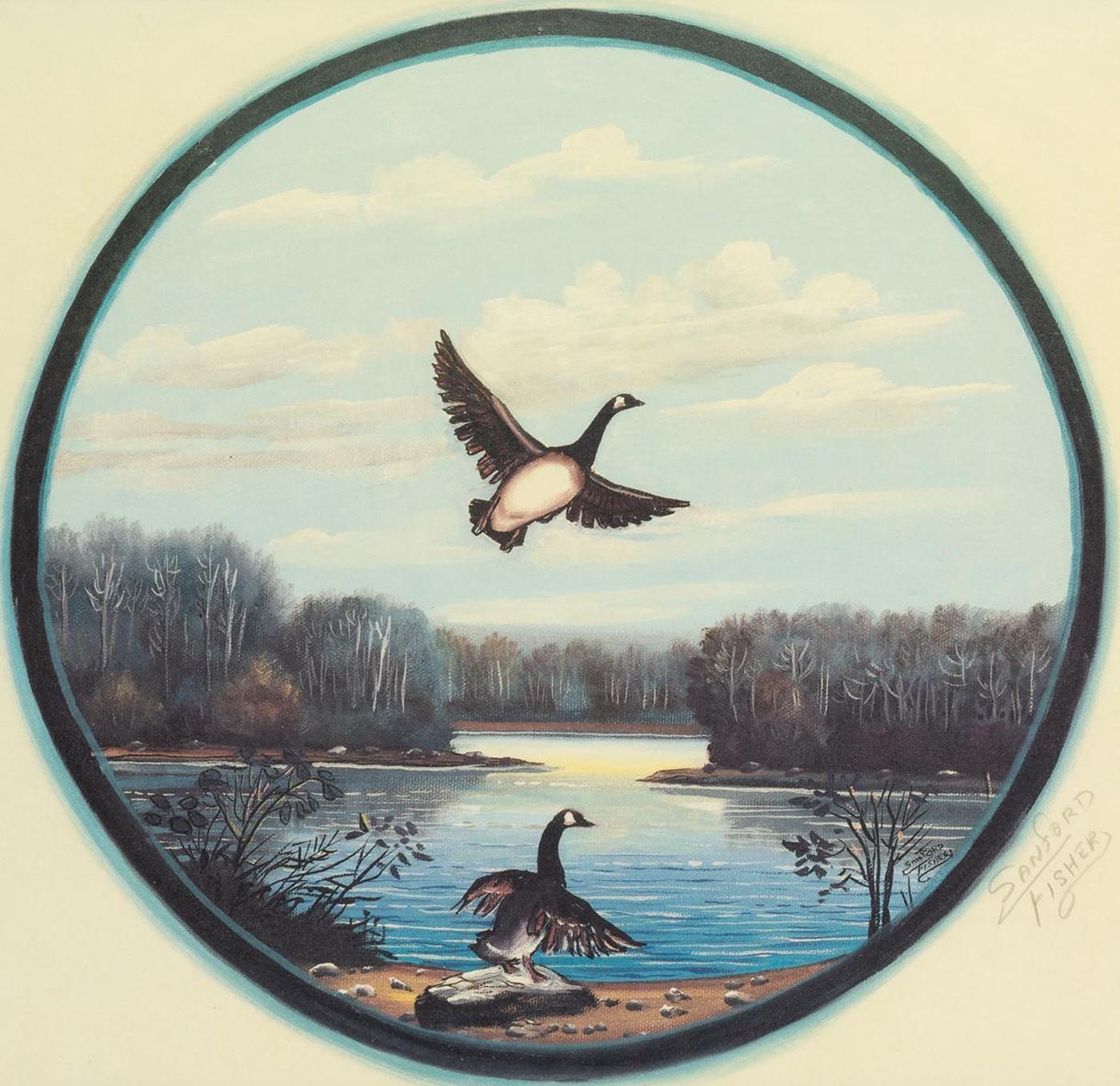 Sanford Fisher (1927-1988) - Canada Geese