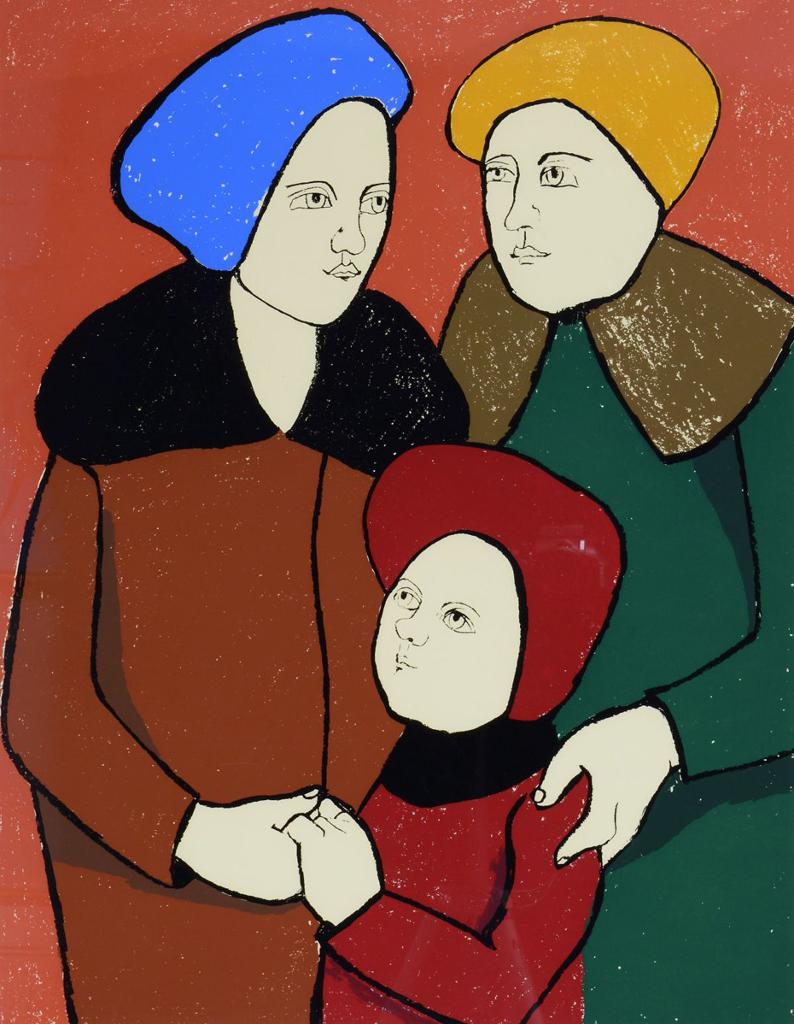 Louise Scott (1936-2007) - Deux femmes et un enfant