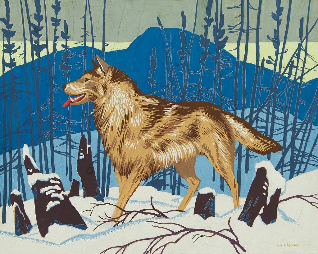 Alfred Joseph (A.J.) Casson (1898-1992) - Wolf in Winter