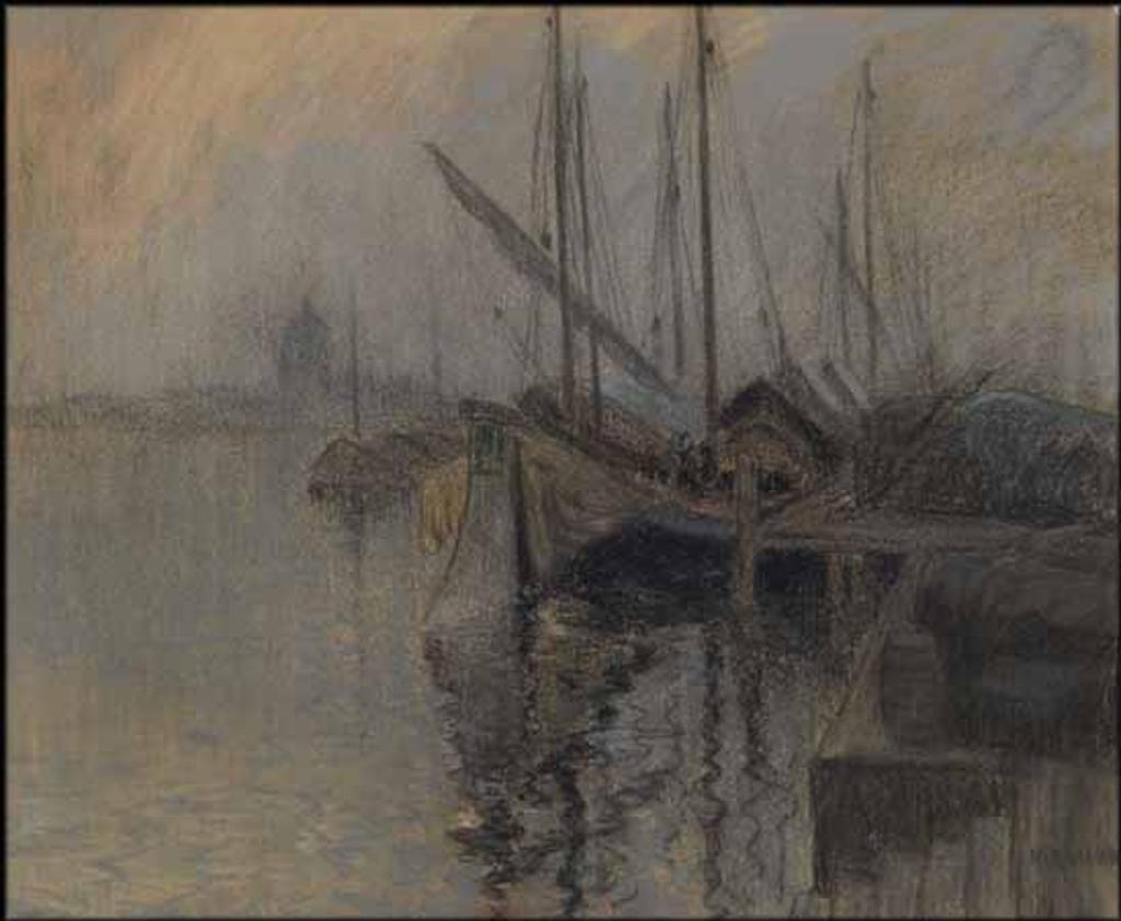 Maurice Galbraith Cullen (1866-1934) - Harbour Scene at Dusk