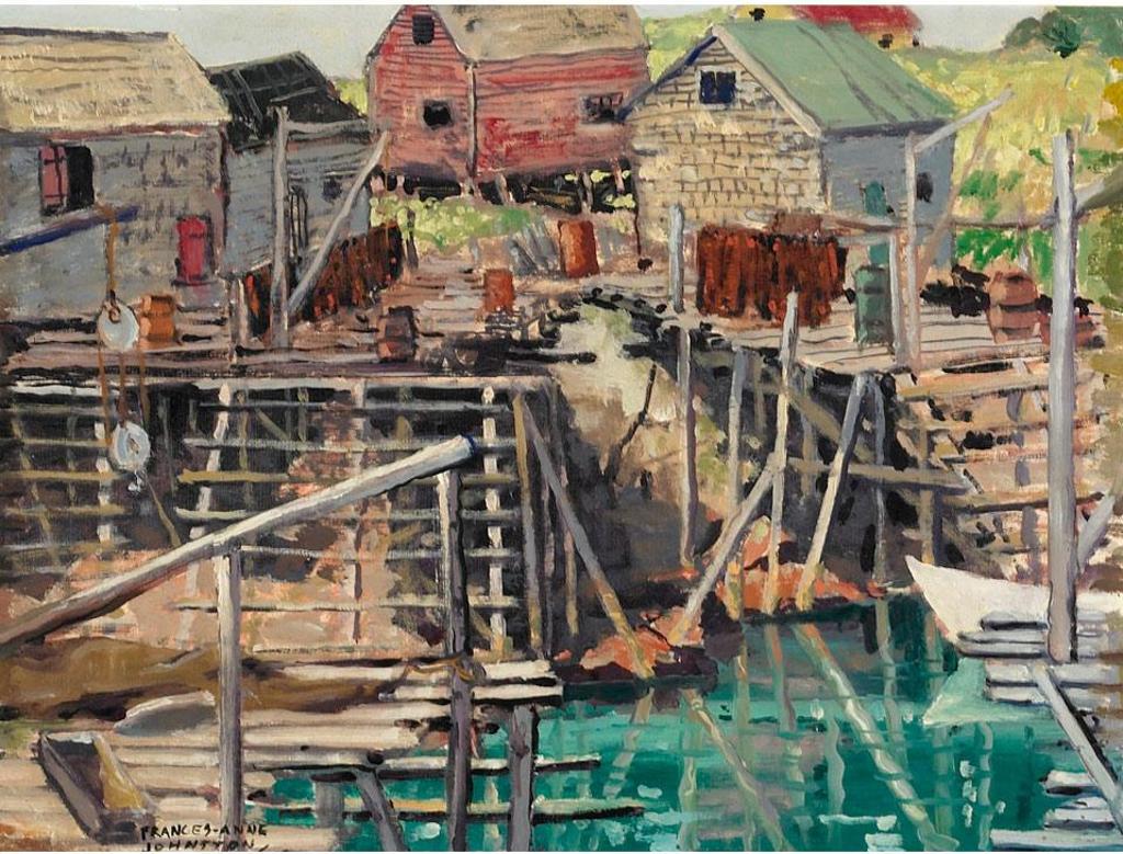 Frances Anne Johnston (1910-1987) - Landing Stages, Portuguese Cove, N.S.