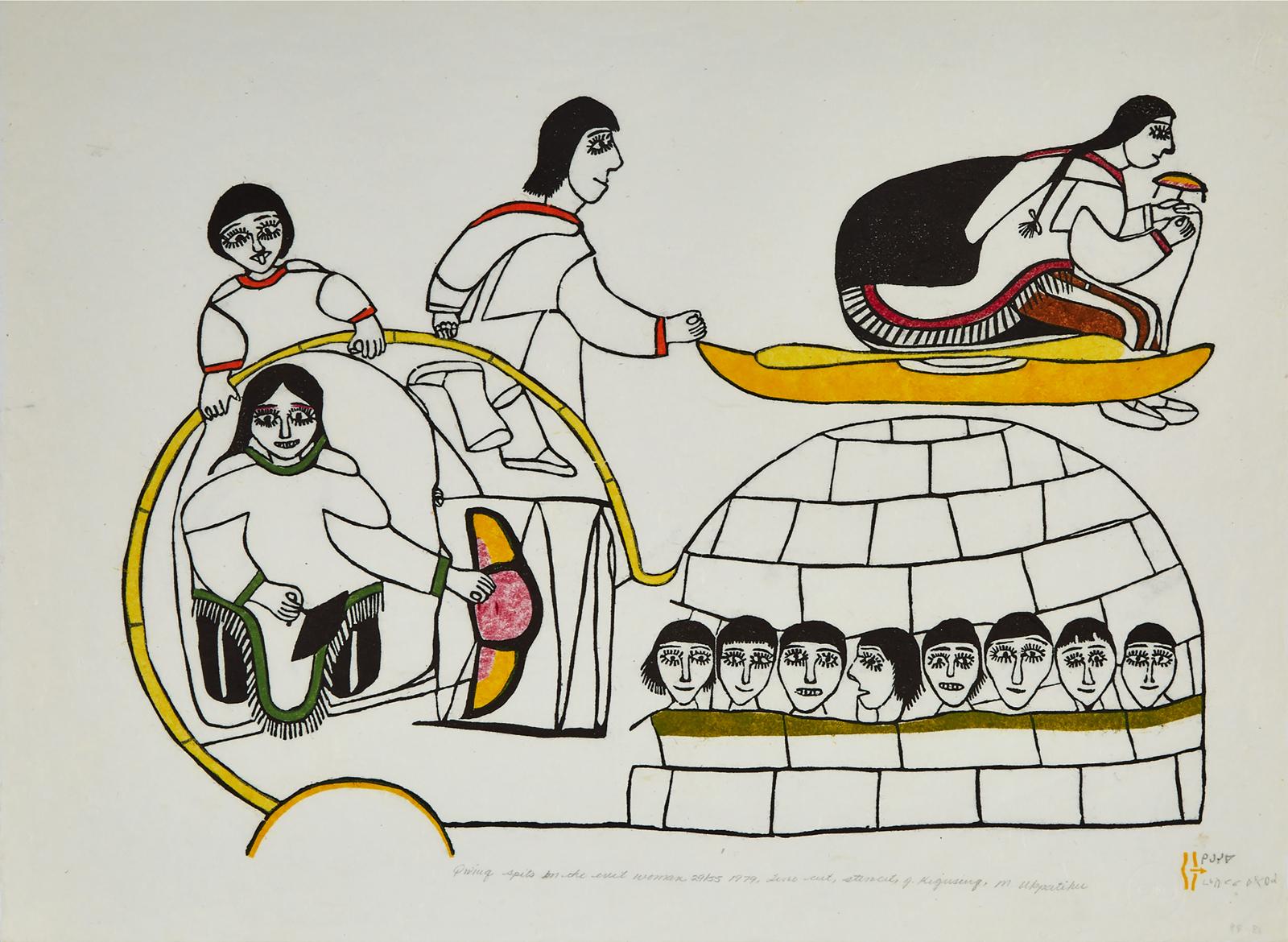 Janet Kigusiuq (1926-2005) - Qiviuk Spits On The Evil Woman