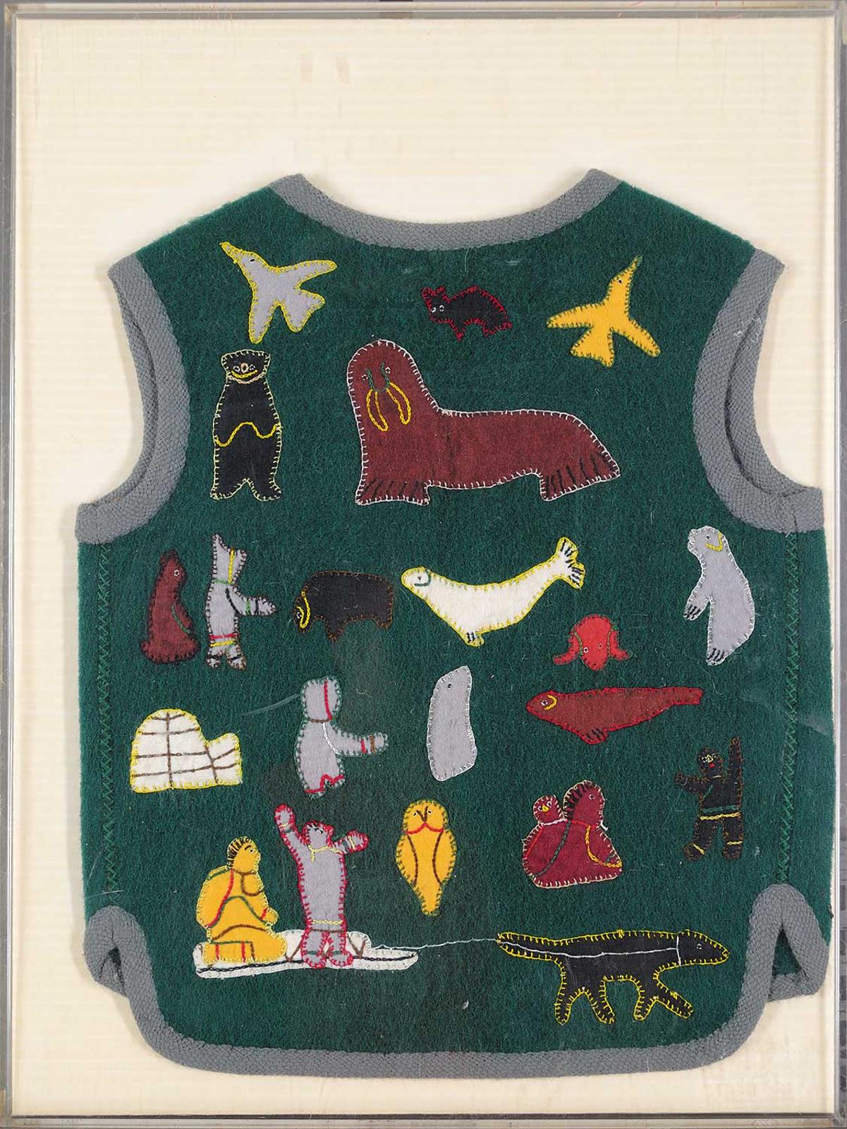 School [Barnabus Arnasungaaq] Inuit - Untitled - Figurative Felt Vest