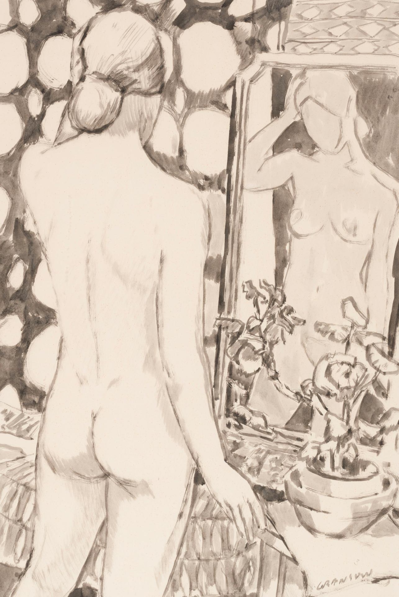 Helmut Gransow (1921-2012) - Nude in a Mirror