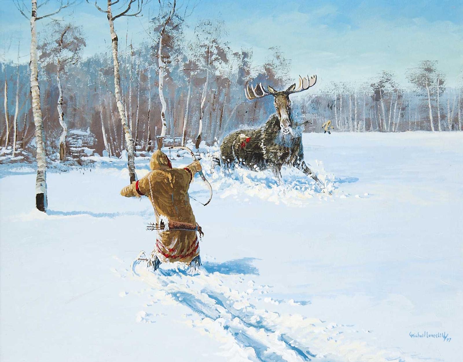 Michael Lonechild (1955) - Chasing Down the Bull Moose