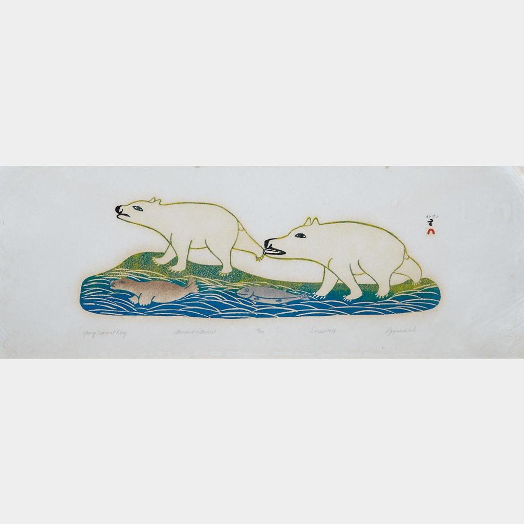 Egevadluq (Eegyvuldluk) Ragee (1920-1983) - Young Bears At Play