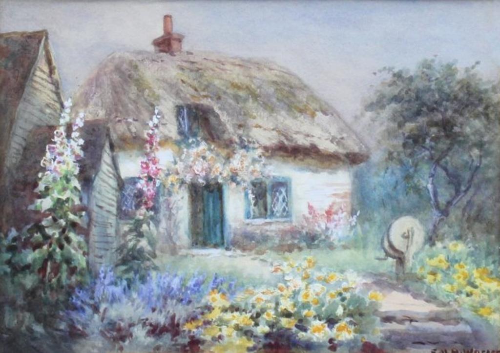 Emily Mary Bibbens Warren (1869-1956) - A Devon Cottage near Lustleigh