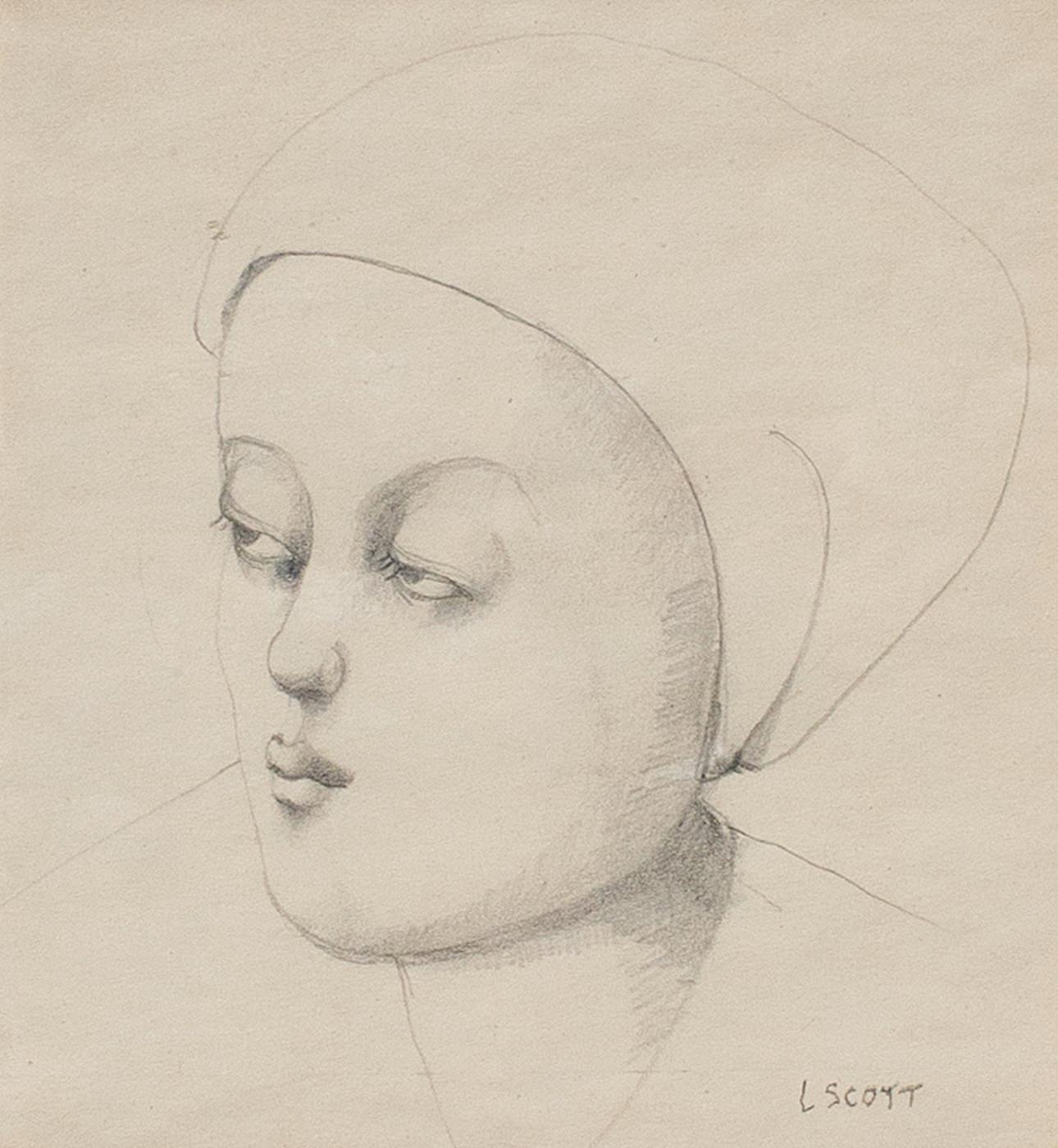 Louise Scott (1936-2007) - Sans titre / Untitled (Portrait), c. 1960