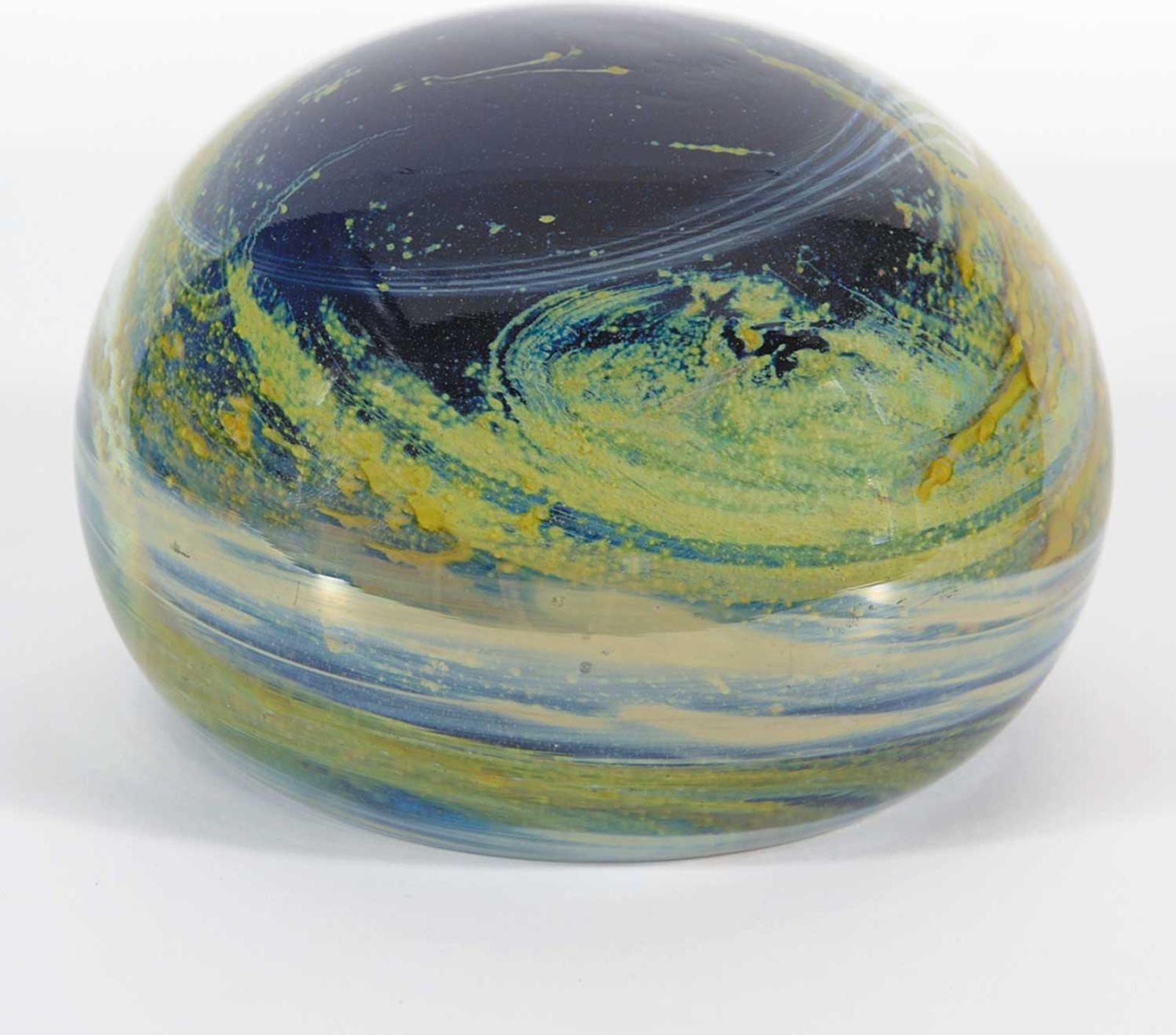 Glass School - Swirling Cosmos Paperweight