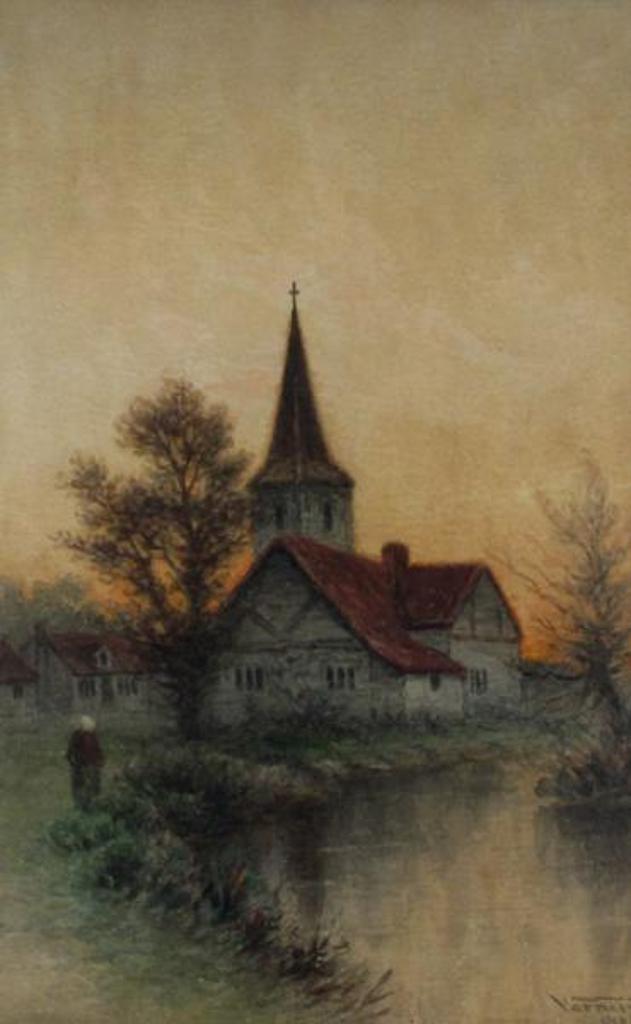 Frederick Arthur Verner (1836-1928) - Village En Riviere; 1895