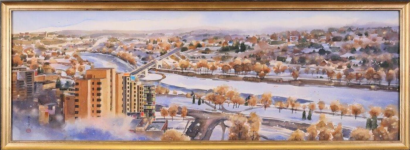 Alex Fong (1956) - Untitled, A Calgary Panorama