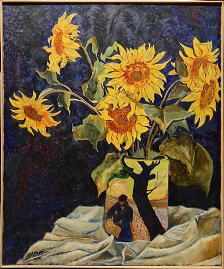 Gabor P. Mezei (1934) - Untitled (Van Gogh's Sunflowers)