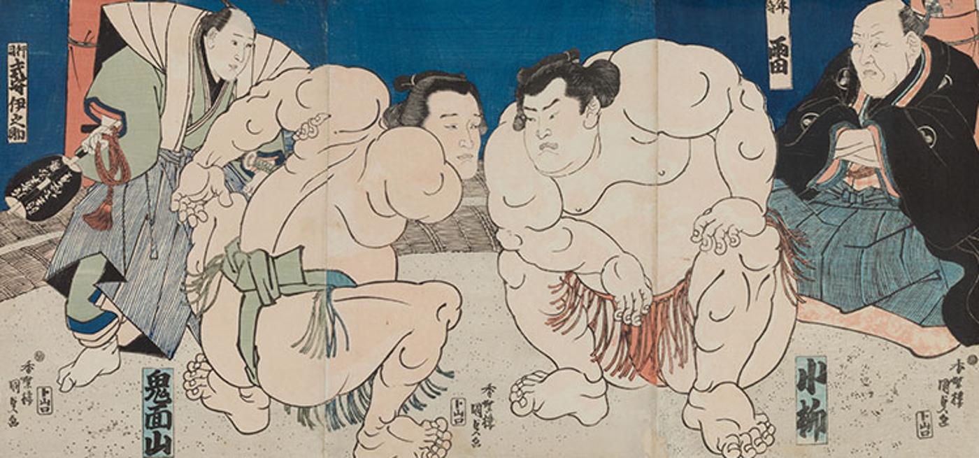 Utagawa [Toyokuni III] Kunisada (1786-1865) - Sumo Wrestlers