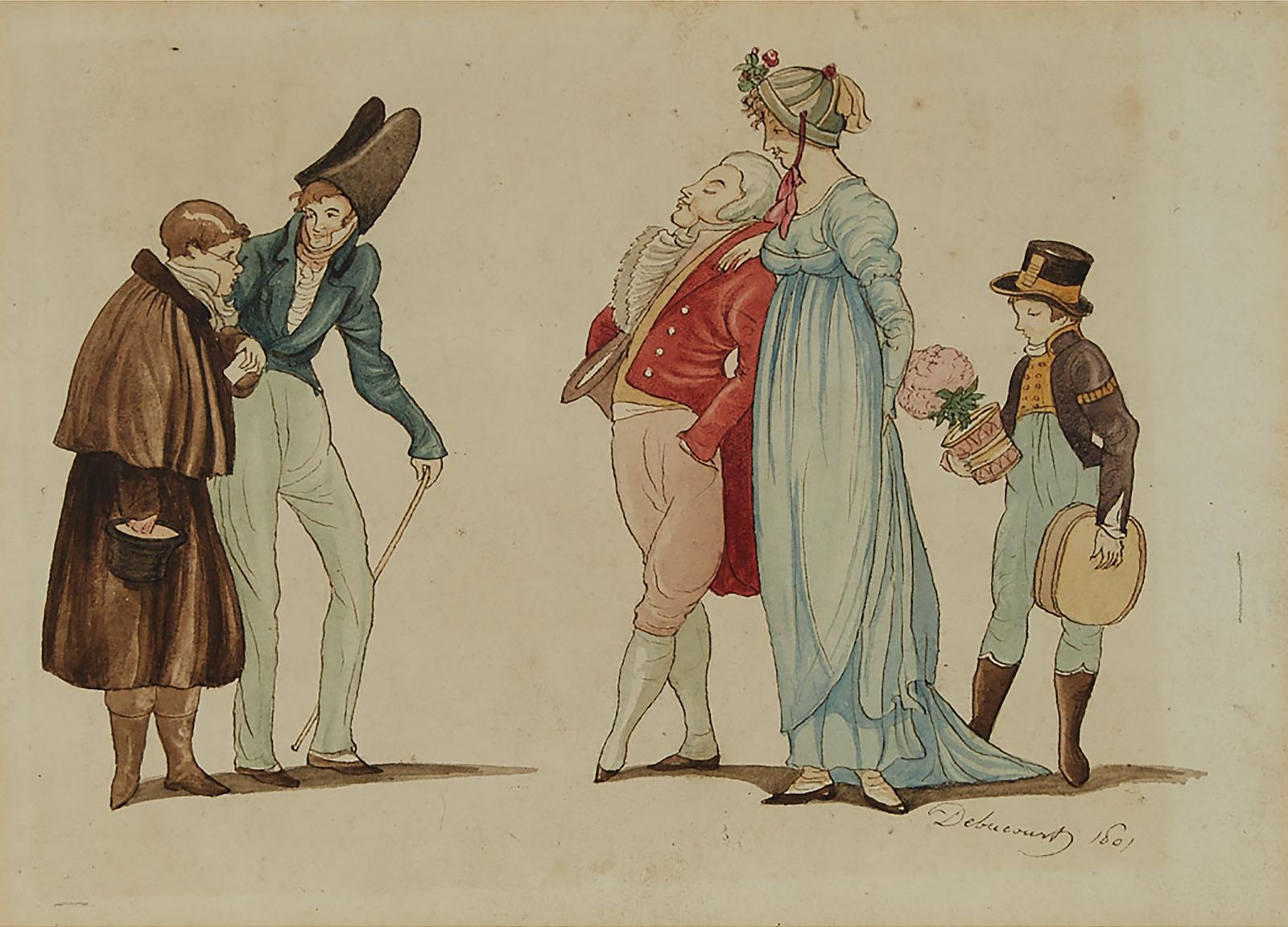 Philibert Louis Debucourt (1765-1832) - Caricature Of Fashion, 1801