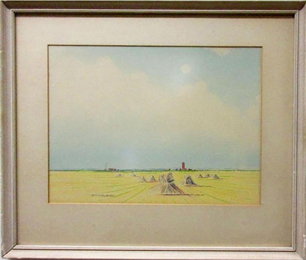 Robert Newton Hurley (1894-1980) - Untitled (Haystacks - Prairies)