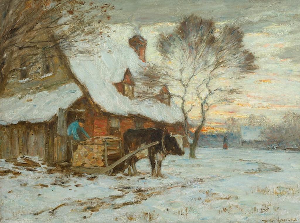 Horatio Walker (1858-1938) - A Load of Wood, Winter