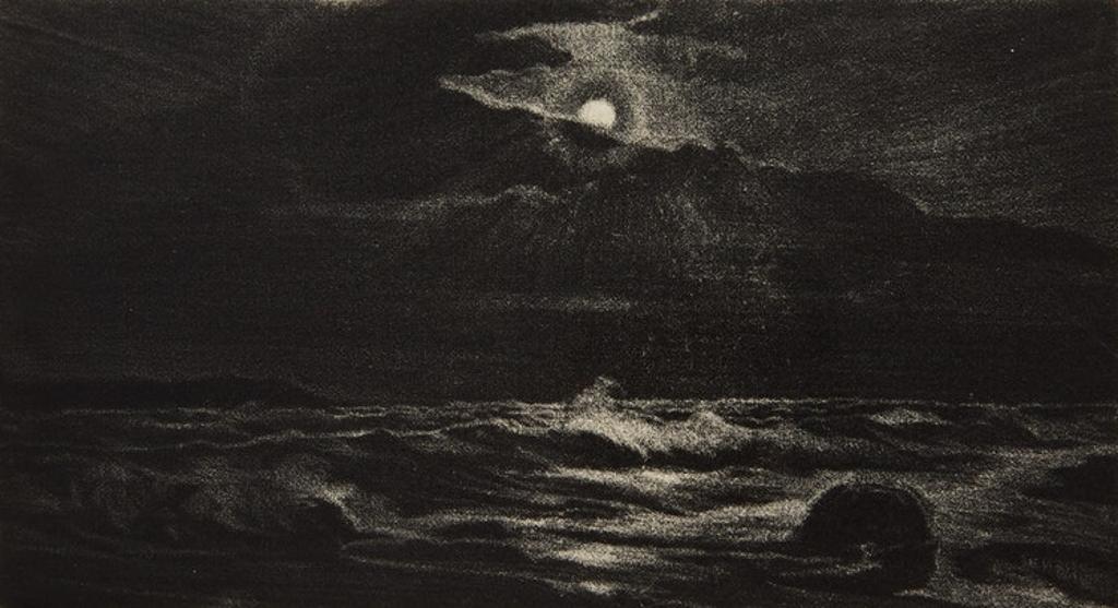 Owen B. Staples (1866-1949) - Moonlight on the Lake
