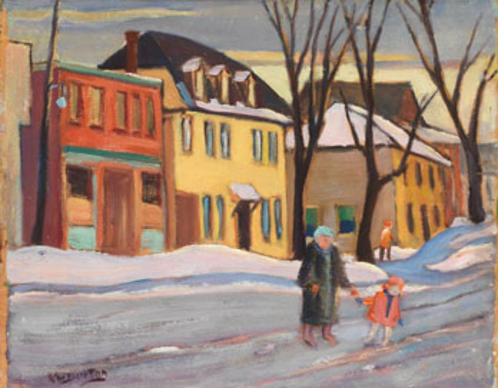 Ralph Wallace Burton (1905-1983) - Town Landscape / Winter Landscape (verso)