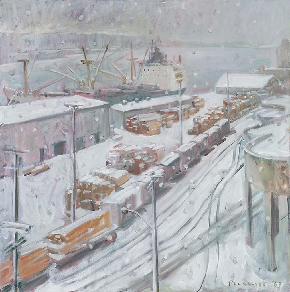 Joseph (Joe) Francis Plaskett (1918-2014) - Snowy Day, New Westminster