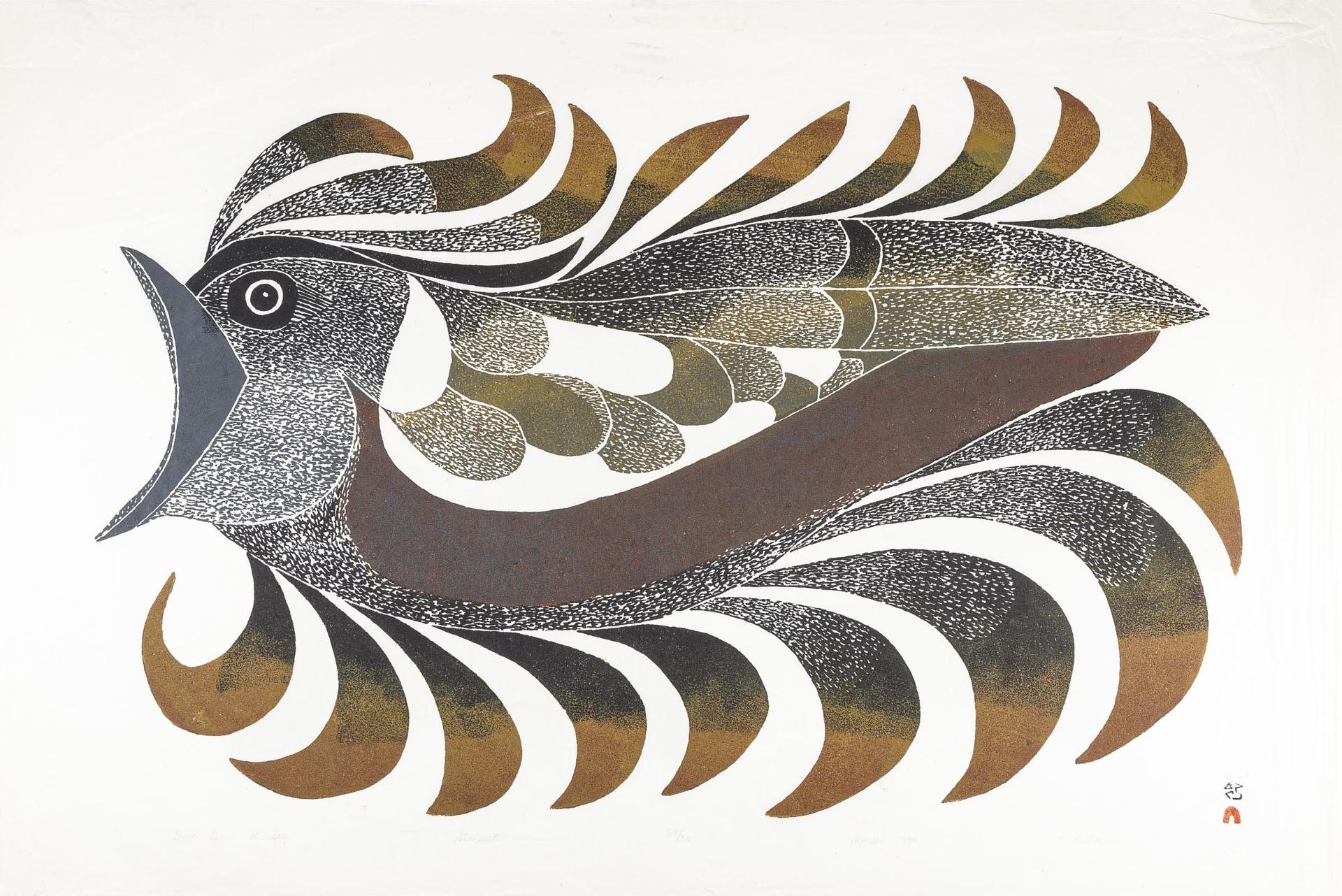 Pitaloosie Saila (1942-2021) - Bird Spirit At Sea, 1984